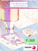 Fagor-Fagor 8025, GP MS M CNC Milling Programming and Operations Manual-8025-GP-M-MS-01